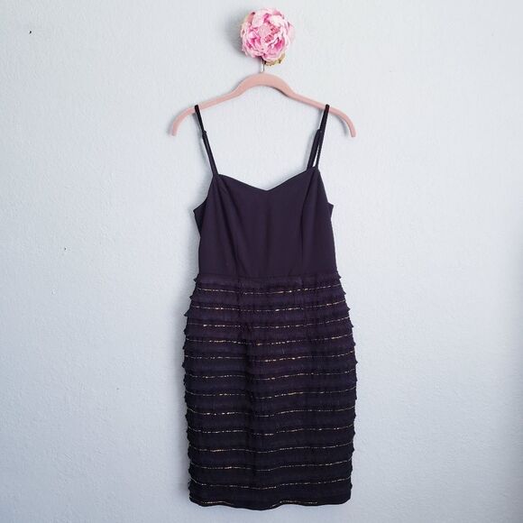 Marina Black Bead and Fringe Gatsby Mini Dress - Picture 2 of 12